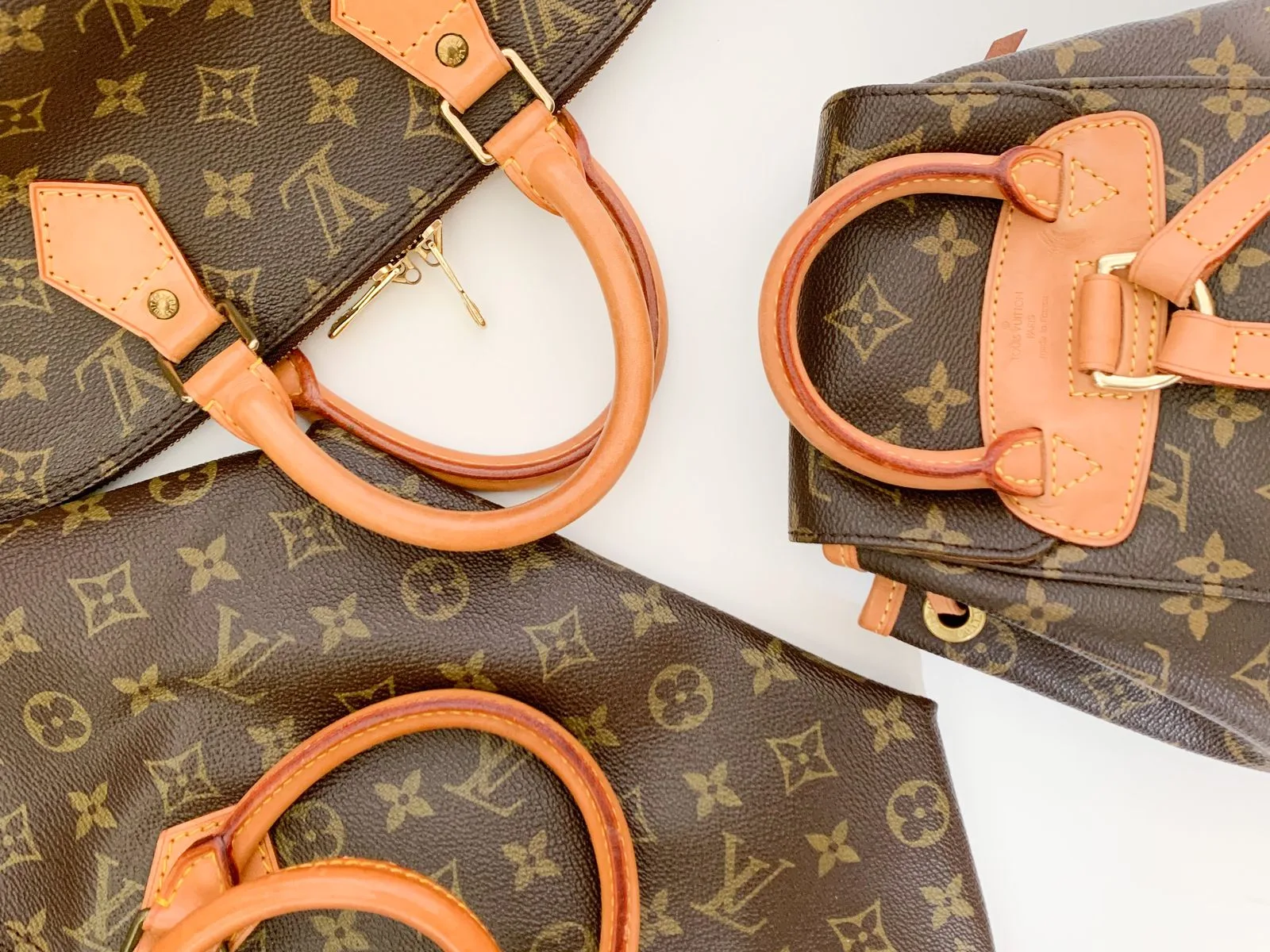 Sac à main de luxe en cuir monogrammé